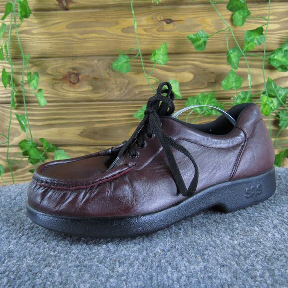 SAS Women's Sneaker Burgundy Leather Sz 7 Extra‎ Wide Used 2025 - Picture 1 of 6